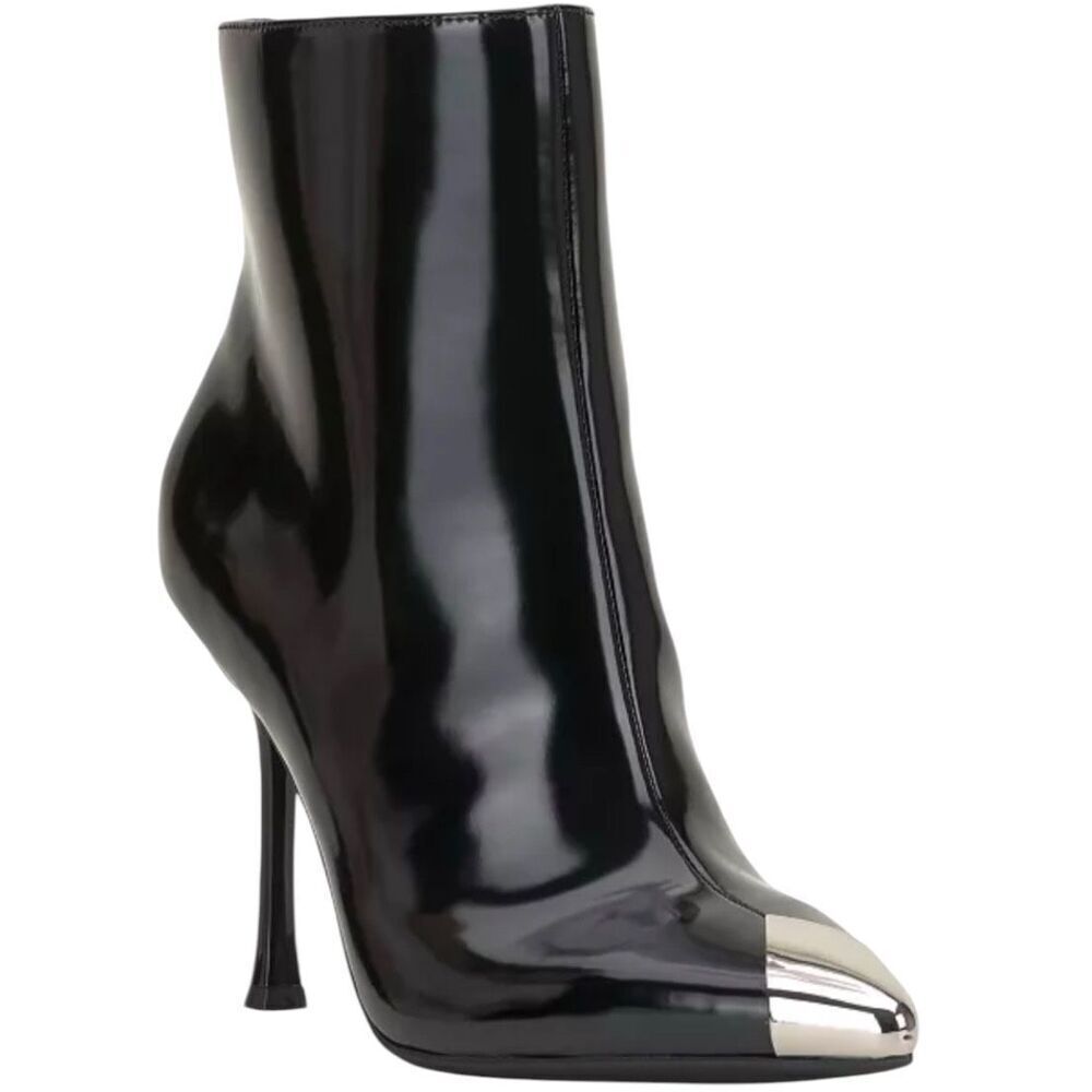 INC International Concepts Boots Size 5 Black Patent Pointed Toe Stiletto‎ Heels